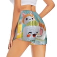 thumbnail image 3 of Haiem Kawaii Sushi Characters Delight Women's 2 in 1 Running Shorts - Lightweight Athletic Workout Gym Yoga Breathable Sports Shorts Liner with Phone Pockets-X-Large, 3 of 9