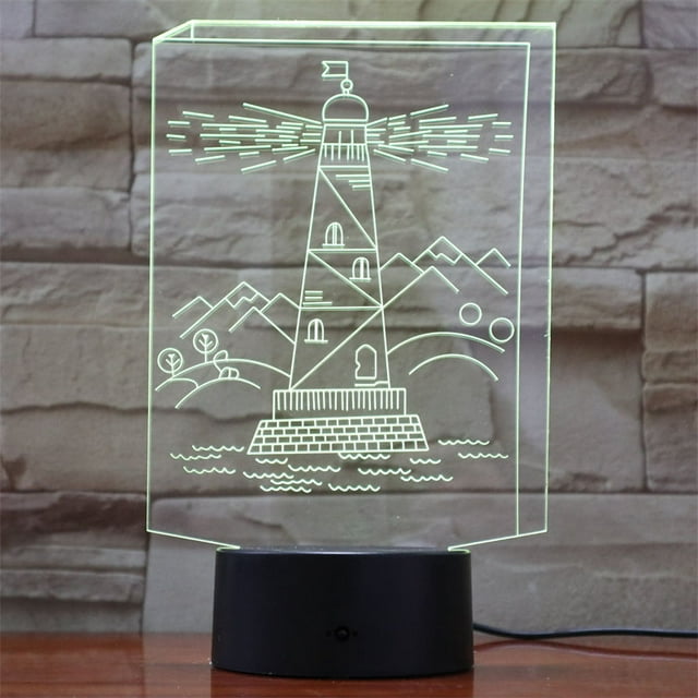 Balizas LED 3D con luz nocturna que cambian de color para niños