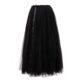 thumbnail image 2 of Falda larga de tul con lazo en la cintura para mujer, estilo princesa, con burbujas, de malla, 2 of 6