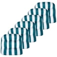 thumbnail image 3 of Havana Striped Tufted Patio Seat Cushion Peacock/White 6 Pack, 3 of 5