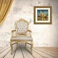 thumbnail image 3 of Florio, Luigi 20x20 Gold Ornate Wood Framed with Double Matting Museum Art Print Titled - Manhattan Aqua- detail, 3 of 4
