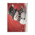 thumbnail image 6 of WOBOGO Snowman Wearing Black Christmas-decorated Tall Hat Square Tablecloth 60×108in Polyester Fabric Tablecloth Washable Dust Resistant Wrinkle Resistant, 6 of 9