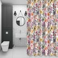thumbnail image 3 of Yellow Purple Floral Shower Curtain for Bathroom, Watercolor Spring Yellow Purple Wildflowers Leaves Plant Waterproof Cloth Fabric Bathroom Accessories Set with 12 Rust Proof Plastic Hooks, 36"x72", 3 of 7