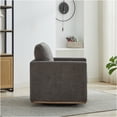 thumbnail image 4 of JERFIT Modern Swivel Accent Chair with Removable Cushion, 360° Rotating Lounge Armchair for Living Room, Bedroom, Apartment in Soft Chenille, Charcoal, 4 of 10