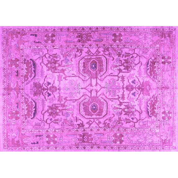 Ahgly Company Indoor Rectangle Persian Purple Traditional Area Rugs, 7' x 10'