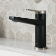 thumbnail image 2 of Indy Single Handle Bathroom Faucet in Spot Free Stainless Steel/Matte Black, 2 of 11