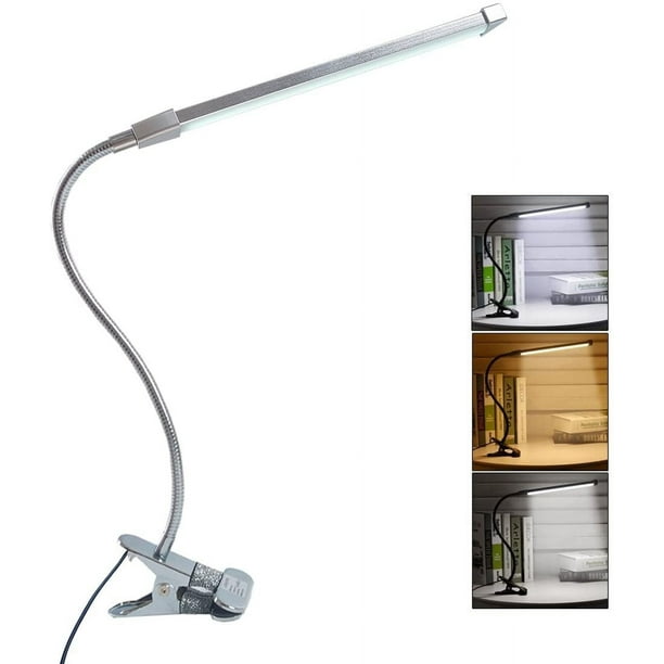 Lámpara de lectura Eyocean, lámpara de escritorio, lámpara de mesa LED para oficina, 3 colores y 10 niveles de brillo regulables, fuente de alimentación incluida, luces para el lugar de trabajo,