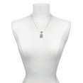 thumbnail image 3 of Delight Jewelry Silvertone Pebble Border Initial - H Mia Monkey Charm Necklace, 3 of 4