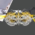 thumbnail image 2 of Musbetu Halloween Eye Cover Exquisite Lace Half-Face Masque with Rhinestone Decoration for Party Cosplay Stage Accessory, 2 of 7