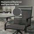 thumbnail image 6 of Costway Patio Swivel Dining Chairs Set of 4 with Quick-Drying Fabric and Metal Frame Gray, 6 of 8