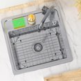 thumbnail image 2 of PinesC Sink Grid and Sink Rack Protectors, Stainless Steel 18-1/8" L x 13-3/8" Sink Grids for Bottom of Kitchen Sink Drain with Corner Radius, Stainless Steel, 2 of 5