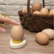 thumbnail image 4 of Perforador de huevos, perforador de huevos, pájaro carpintero, herramienta de cocina semiautomática con cerradura de seguridad, blanco y amarillo, 1 ud., 4 of 5