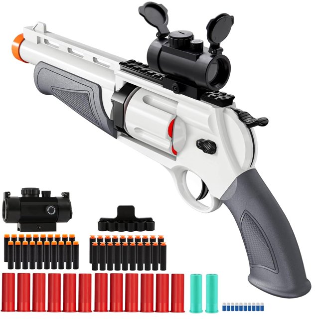 Pistola de revólver de juguete DaoDaoZhu para niños de 8 a 13 años con kit de accesorios
