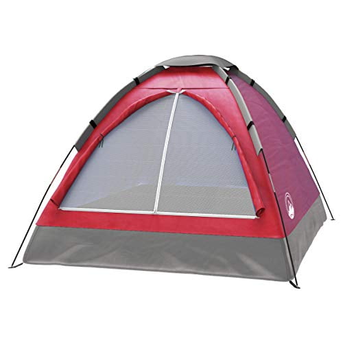 2-Person Tent, Dome Tents for Camping with Carry Bag by Wakeman Outdoors (Camping Gear for Hiking, Backpacking, and Traveling) - RED , 6.25? x 4.80? x 3.50?