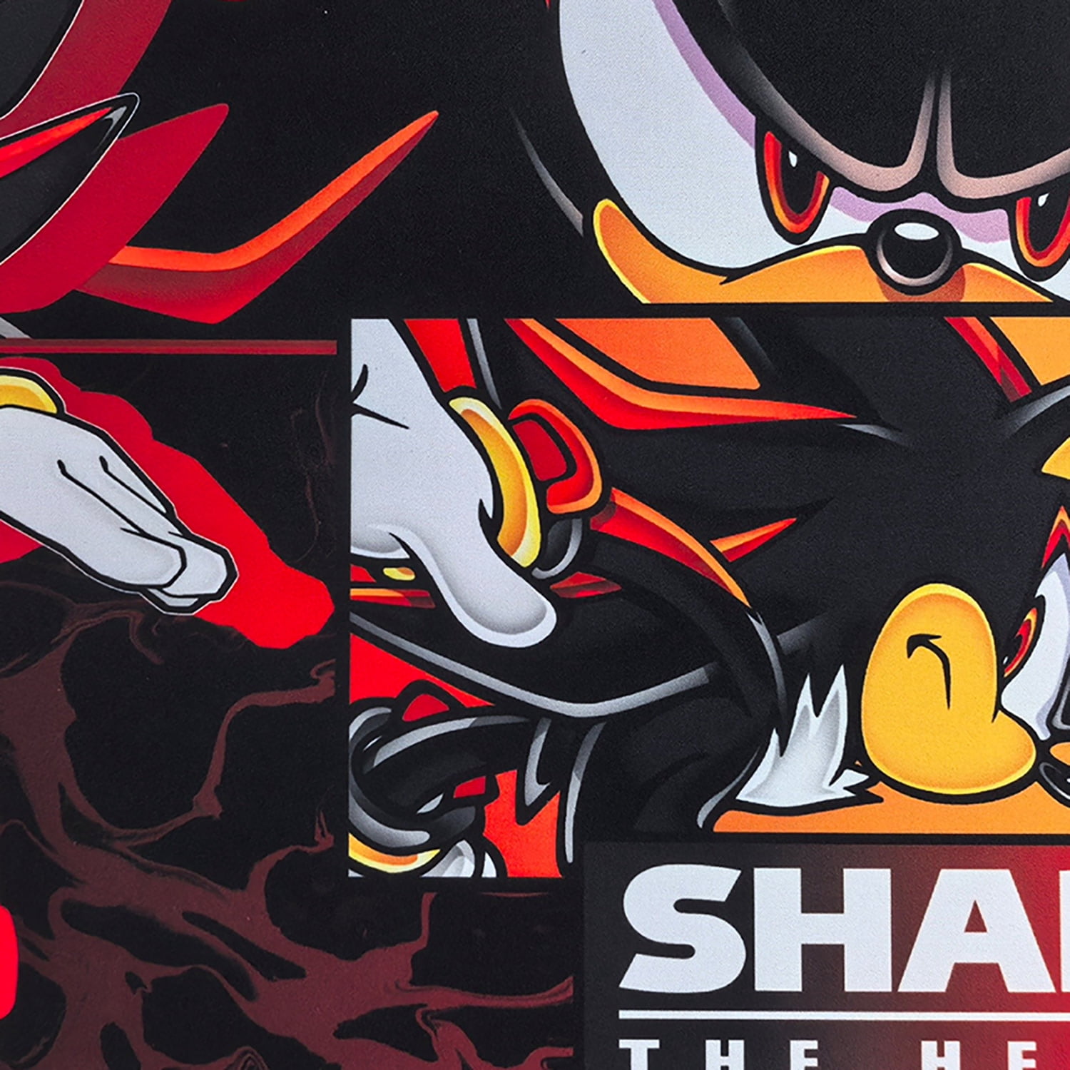 KESS: Sonic: Playmat - Modern Shadow - 23.75 x 13.5" Neoprene, Non-Slip, Tabletop Accessory, Comfort-Protection, Card-Board-Dice-RPG Games, Mouse Pad