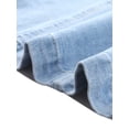 thumbnail image 6 of DARING DIVA Women's Notched Lapel Long Sleeve Button Up Denim Blazer XS Light Blue, 6 of 6