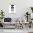 thumbnail image 2 of Minimal Stacked Round Shapes Abstract Graphic Art Gray Framed Art Print Wall Art, 2 of 7