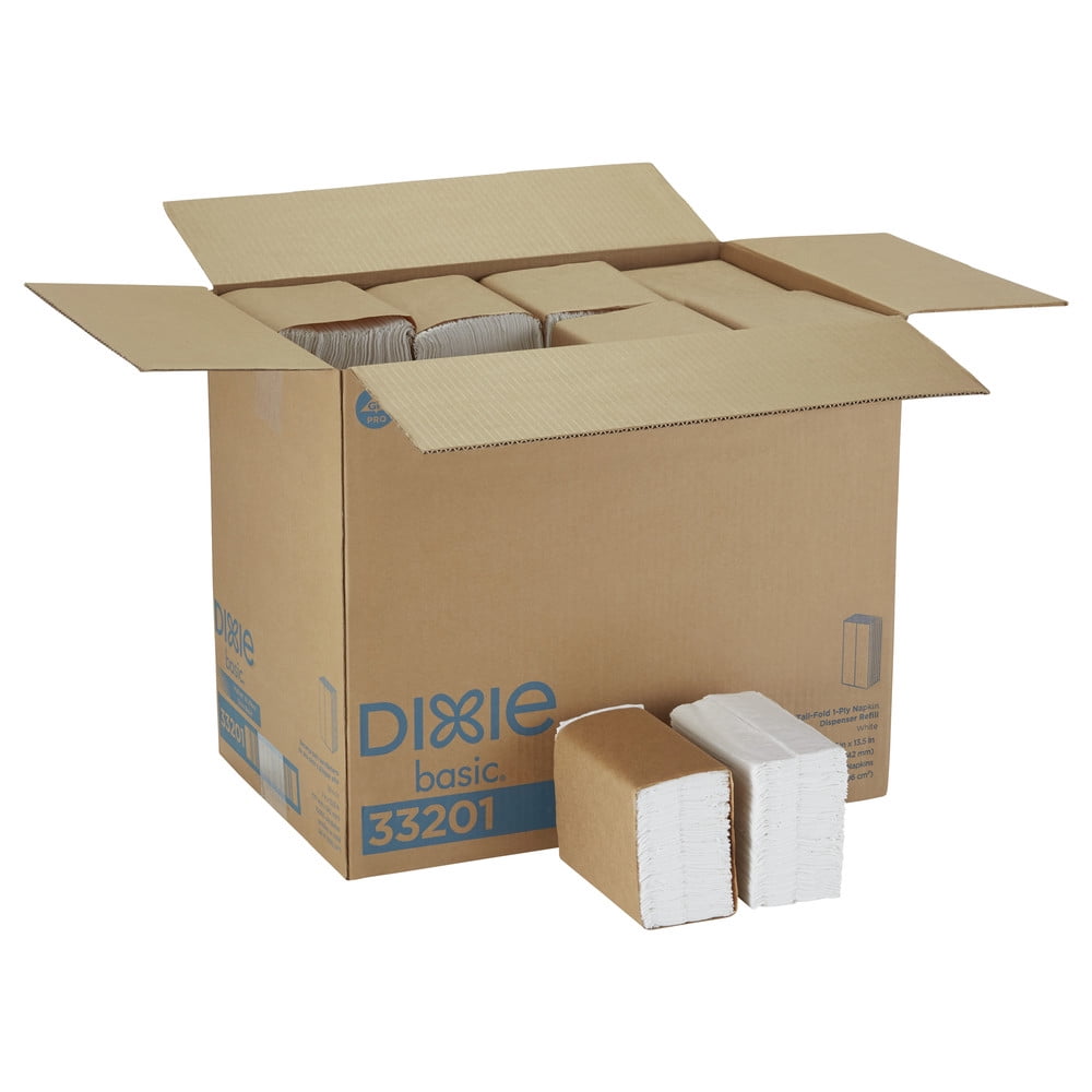 Pacific Professional 33201 7 in. x 131/2 in. 1Ply Tall Fold Dispenser Napkins White