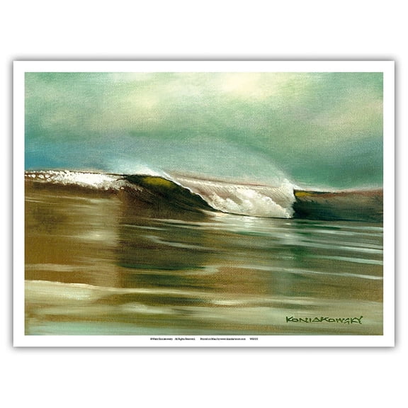 Crisp Shorebreak - Breaking Wave - From an Original Color Painting by Wade Koniakowsky - Master Art Print (Unframed) 9in x 12in