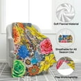 thumbnail image 4 of Kainsy Boho Floral Blanket, Vintage Floral Boho Throw Blanket Super Soft Cozy Lightweight Boheiman Throws for Couch Sofa, Bohemian Decor Comfy Flannel Fleece Throw Blanket for All Seasons -(50"x60"), 4 of 7