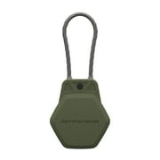 UAG AirTag Case - Hard Shell Lock Case AirTag Holder Keychain with Wire Cable for Keys, Luggage & Bags, Anti-Lost Ultra Secure GPS Protective Cover, Civilian Olive Drab
