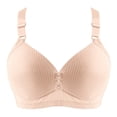 thumbnail image 3 of Sngxgn Women's Smoothing with Seamless Stretch Wireless Lightly Lined Comfort Bra(Beige,100), 3 of 3