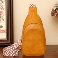 thumbnail image 5 of ibiyuan Small Sling Backpack Crossbody Bags Women Men Retro Large Capacity Zipper Messenger Bag for Women, Fashion Solid Pattern Practical Daily Shoulder Crossbody Bag, 5 of 7