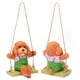 thumbnail image 5 of Estatua de resina con forma de columpio para colgar en el jardín, diseño de perro de peluche, color marrón, 5 of 14