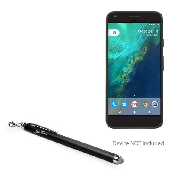 Google Pixel Stylus Pen, BoxWave® [EverTouch Capacitive Stylus] Fiber Tip Capacitive Stylus Pen for Google Pixel - Jet Black
