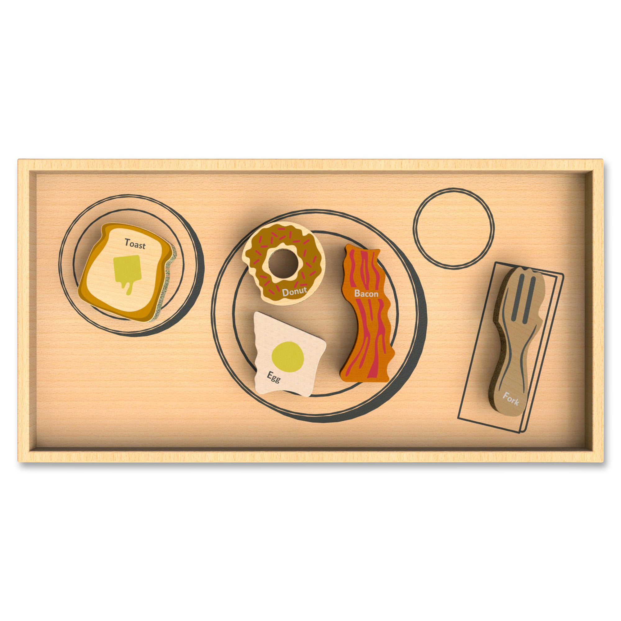 Beginagain Wooden Alphabites Food Puzzle and Playset