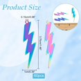thumbnail image 2 of 60Pcs Lightning Charms Rainbow Color Pendant Stainless Steel Dangle Charms with Loop Flash Charm, 2 of 6