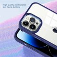 thumbnail image 3 of Entronix Funda Transparente para iPhone 15 Pro: Carcasa con Marco Cromado, Color Azul Marino, 3 of 7