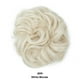 thumbnail image 1 of Nvzi Moño despeinado, postizo ondulado y rizado para mujer, postizo con banda elástica, coleteros elásticos y esponjosos, postizos para coleta, recogidos para mujer, rubio blanco, 1 of 3