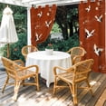 thumbnail image 4 of Outdoor Curtains for Patio Waterproof, Japanese Style Outdoor Privacy Panels Grommet, Vintage Art Cranes Ocean Wave Red Blackout Outside Curtains for Porch/Cabana/Pergola/Gazebo 54"x84", 2 Panels, 4 of 8