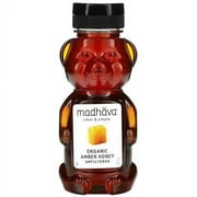 Madhava Natural Sweeteners, Organic Amber Honey, 12 oz Pack of 2