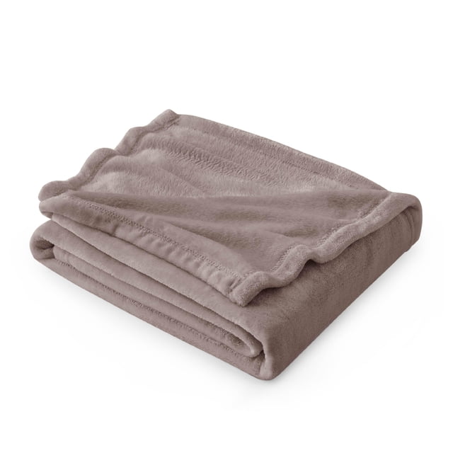 Manta polar Bedsure, tamaño doble, marrón moca, 300 g/m²