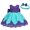 Mint Green, variant on Aayomet Formal Dresses For Girls Girl's Contrast Mesh Long Sleeve Mock Neck High Waist Flared A Line Dress,Blue 0-3 Months