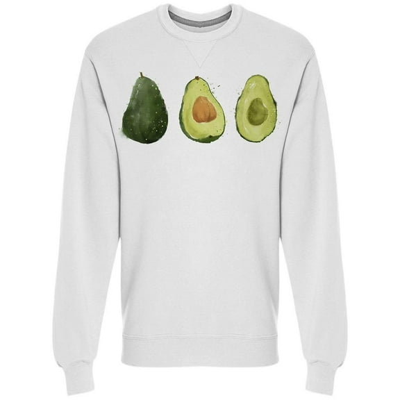 Avocado Whole And Sliced Sweatshirt Men -Image by Shutterstock, Male Large