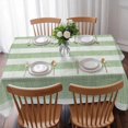 thumbnail image 3 of Sage Green Striped Table Cloth Waterproof Tablecloths, Farmhouse Vintage Stripes Tablecloth Dining Table Cover for Kitchen Party Tabletop Outdoor, Rectangle Tablecloth 52x70 Inch, 3 of 9