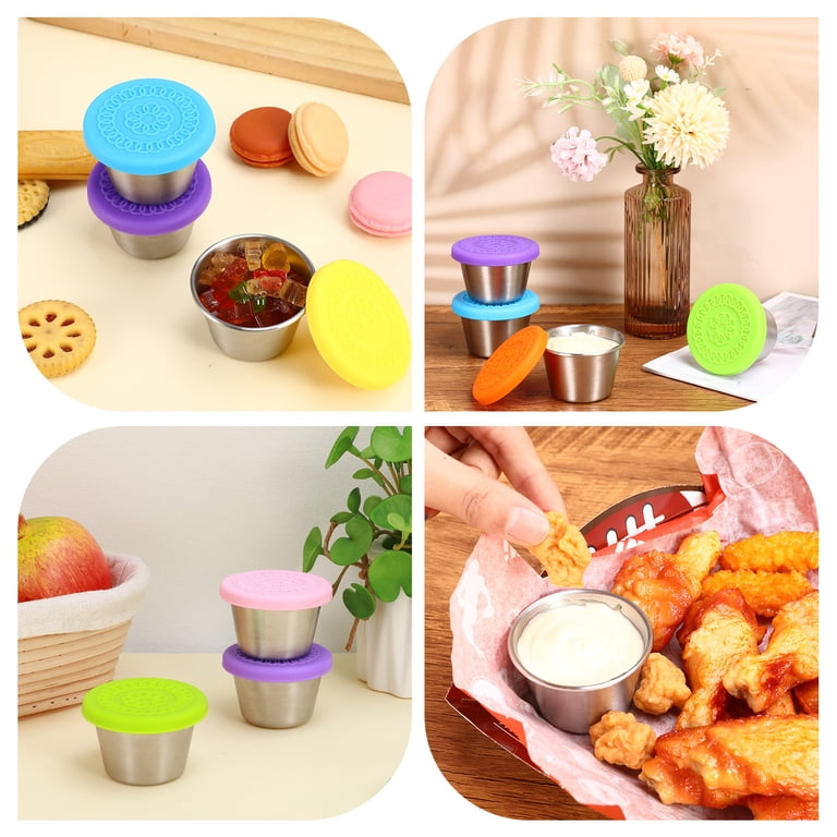 Bocaoying 8-Pack Salad Dressing Containers with Silicone Lids photo 7