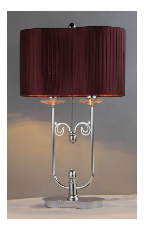 Cliona Fabric-Chrome Table Lamp
