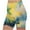 Yellow, variant on Tie Dye Athletic Shorts for Women High Waist Seamless Biker Short Workout Yoga Pants Running Gym Activewear Multicolor, M