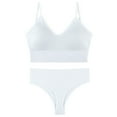 thumbnail image 2 of Honrane 2 Pcs/Set Bra Panties Set Solid Color Breathable Sports Push Up V-shaped Lady Bra Briefs Inner Wear Clothes, 2 of 8