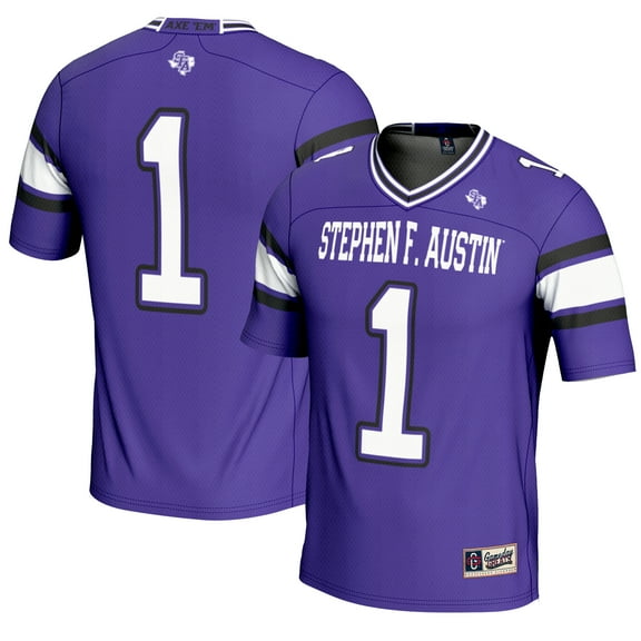 Men's GameDay Greats #1 Purple Stephen F Austin Lumberjacks Endzone Football Jersey