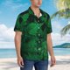 thumbnail image 3 of Balery Green Leave Fern Camisas hawaianas de manga corta para hombre, camisas playeras de corte holgado, camisas de vacaciones con botones,3X-Large, 3 of 7