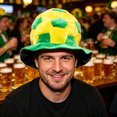 thumbnail image 4 of Adults Hat Soft Plush Comfortable Universal Fit Football Cap Yellow Green Football Shape Party Carnival Cheering Tool Fan Accessory, 4 of 8