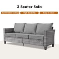 thumbnail image 2 of ODELIO 6-Piece Patio rattan Furniture Sets Outdoor Furniture with Thick Cushions Wicker Conversation Set Sectional Sofa for Backyard Poolside Garden （dark gray）, 2 of 10