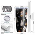 thumbnail image 6 of 20oz Tumblers Halloween Ghosts with Costumes Stainless Steel Vacuum Insulated Double Wall Travel Tumbler Cups Mug with Lid and Straw,Cleaning Brush for Cold & Hot Drinks, 6 of 7