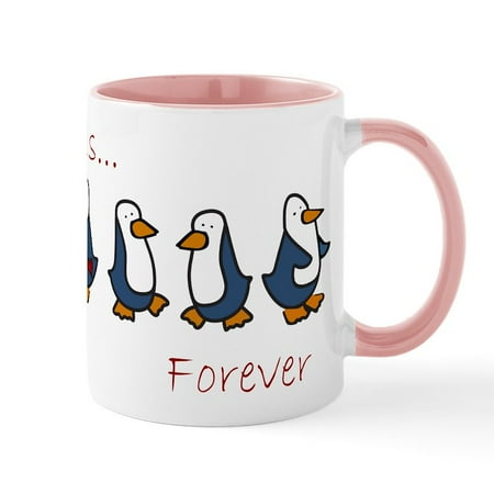

CafePress - Penguin Friends Mug - 11 oz Ceramic Mug - Novelty Coffee Tea Cup