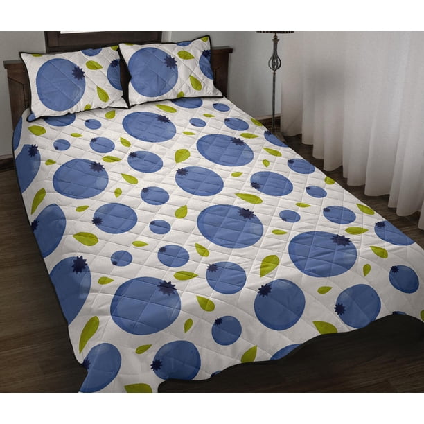 Juego de cama edredón con estampado de arándanos